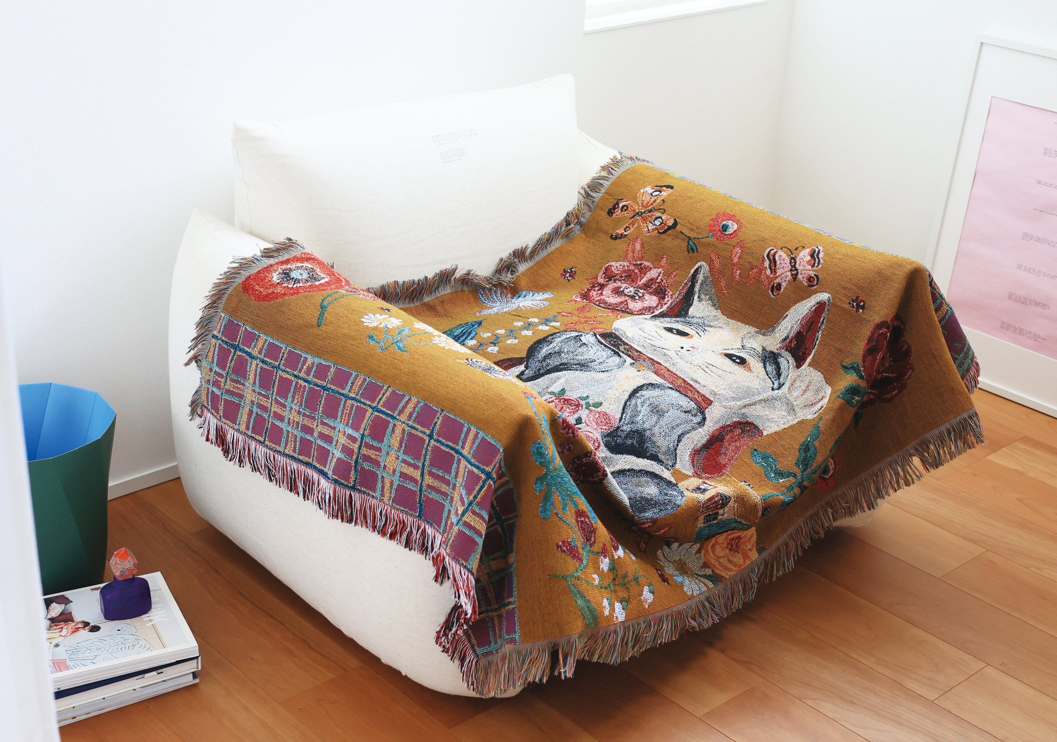 Nathalie Lete Tapestry rug Lucky cat | 8000000works | エイト